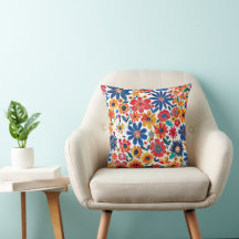 Nature’s Blooming Touch 16×16 Throw Pillow