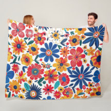 Nature’s Blooming Touch 60×80 Fleece Blanket