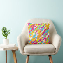 Paint Slash  16×16 Throw Pillow
