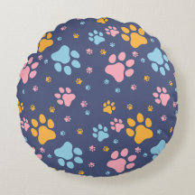 Paw Fame Round Pillow