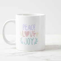 Peace Love Joy   coffee specialty mug