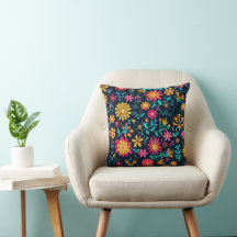Petals in Harmony 16×16 Throw Pillow