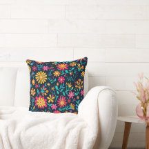 Petals in Harmony 20×20 Throw Pillow