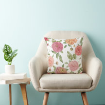 Pretty Flower 16×16 Throw Pillow