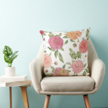 Pretty Flower 20×20 Throw Pillow