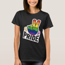 Pride Peace blk womens T-Shirt