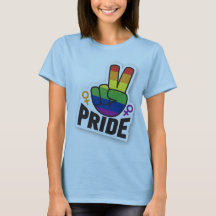 Pride Peace blue womens T-Shirt