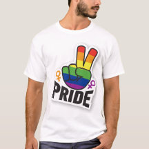 Pride Peace White mens T-Shirt