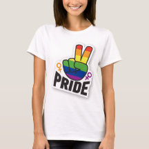 Pride Peace white womens T-Shirt