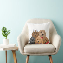 Puppy Day 16×16 Throw Pillow