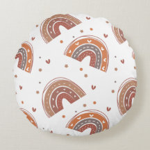 Rainbow Luv Round Pillow