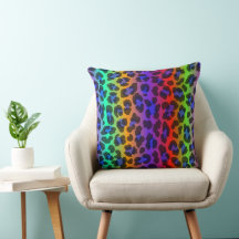 Rainbow Splash 20×20 Throw Pillow