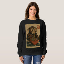 Ramen Noodle Eating: Monkey Women’s sweatshirt