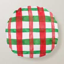 Red Green Round Pillow