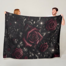 Rose Of Darkness 60×80 Fleece Blanket