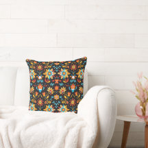 Serene Petal Patterns 20×20 Throw Pillow