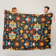 Serene Petal Patterns 60×80 Fleece Blanket