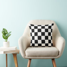 Slick Checker 16×16 Throw Pillow