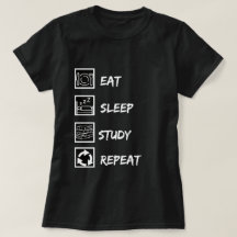 Study Hard white Womens T-Shirt