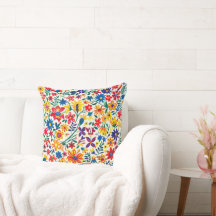 Timeless Floral Grace 20×20 Throw Pillow