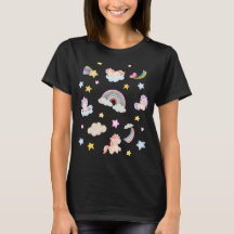 Unicorn Power blk womens T-Shirt