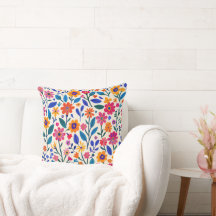 Vibrant Garden Glow 20×20 Throw Pillow