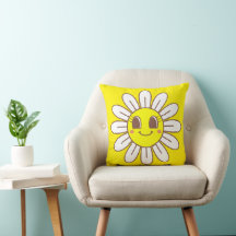 Yellow Sun  16×16 Throw Pillow