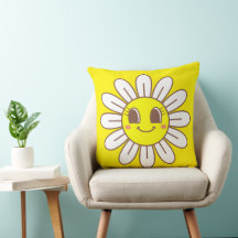 Yellow Sun 20×20 Throw Pillow