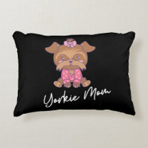 Yorkie Mom 2 Accent Pillow