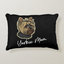 Yorkie Mom Accent Pillow