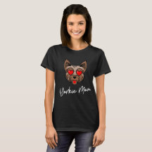 Yorkie Mom Luv white Women’s T-Shirt
